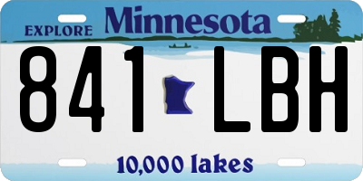 MN license plate 841LBH