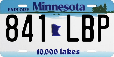MN license plate 841LBP