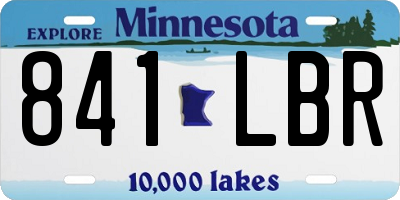 MN license plate 841LBR