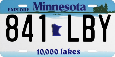 MN license plate 841LBY
