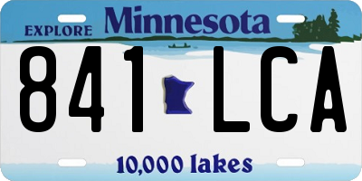 MN license plate 841LCA
