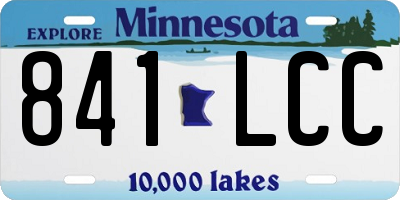 MN license plate 841LCC