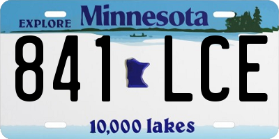 MN license plate 841LCE