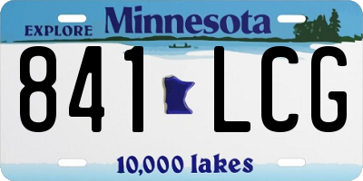 MN license plate 841LCG