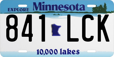 MN license plate 841LCK
