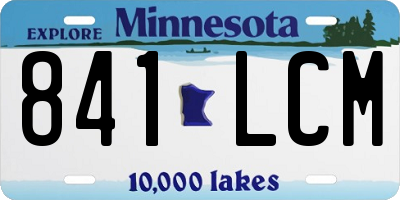 MN license plate 841LCM