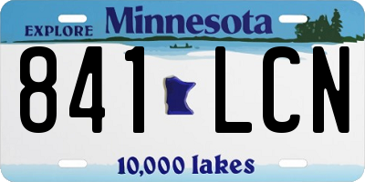 MN license plate 841LCN