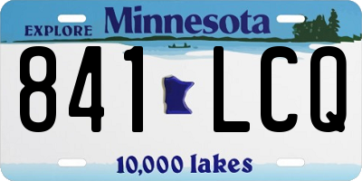 MN license plate 841LCQ