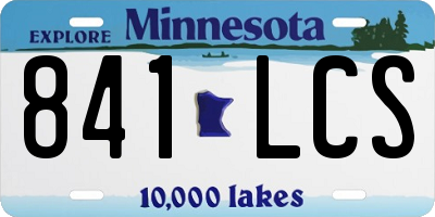 MN license plate 841LCS