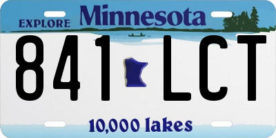 MN license plate 841LCT