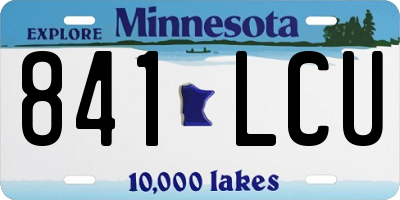 MN license plate 841LCU