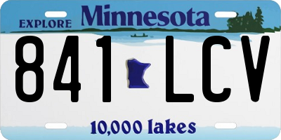 MN license plate 841LCV