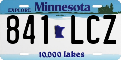 MN license plate 841LCZ