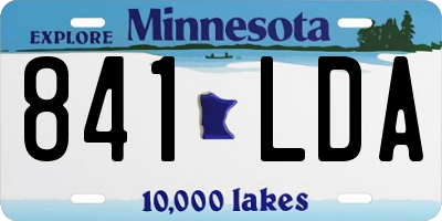 MN license plate 841LDA