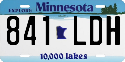 MN license plate 841LDH