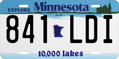 MN license plate 841LDI