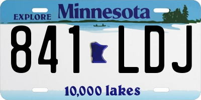 MN license plate 841LDJ