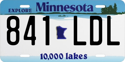 MN license plate 841LDL