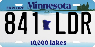 MN license plate 841LDR