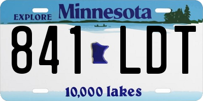 MN license plate 841LDT