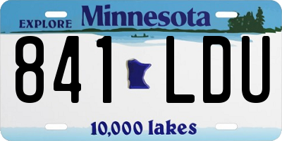 MN license plate 841LDU
