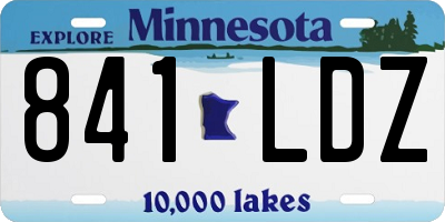 MN license plate 841LDZ