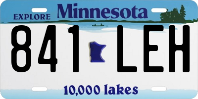 MN license plate 841LEH