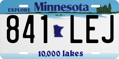MN license plate 841LEJ