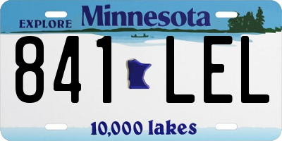 MN license plate 841LEL