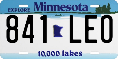 MN license plate 841LEO