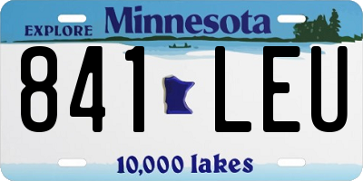 MN license plate 841LEU