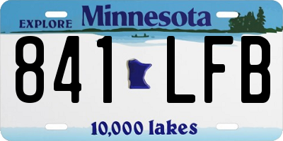 MN license plate 841LFB