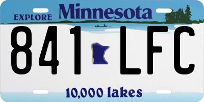 MN license plate 841LFC