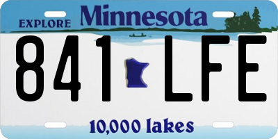 MN license plate 841LFE