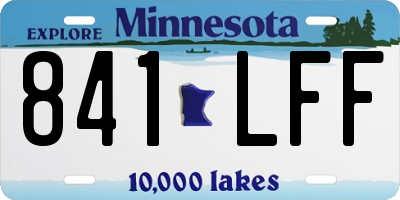 MN license plate 841LFF