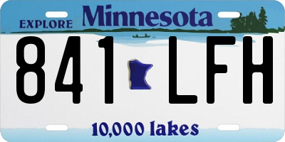MN license plate 841LFH
