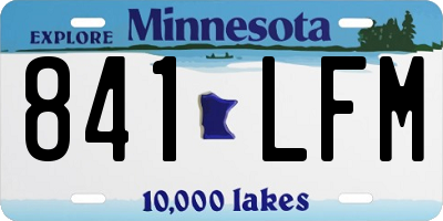 MN license plate 841LFM