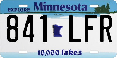 MN license plate 841LFR