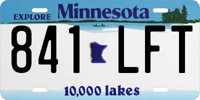 MN license plate 841LFT