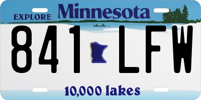 MN license plate 841LFW