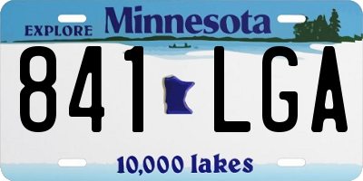 MN license plate 841LGA
