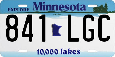 MN license plate 841LGC