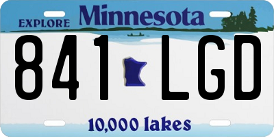 MN license plate 841LGD
