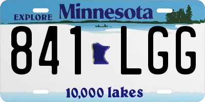 MN license plate 841LGG