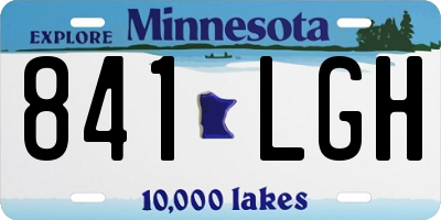 MN license plate 841LGH