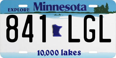 MN license plate 841LGL