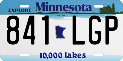 MN license plate 841LGP