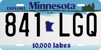 MN license plate 841LGQ