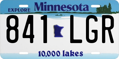 MN license plate 841LGR