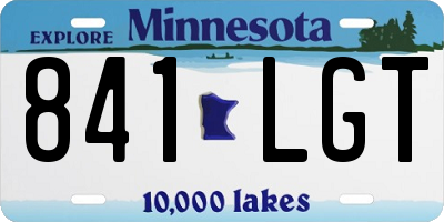 MN license plate 841LGT